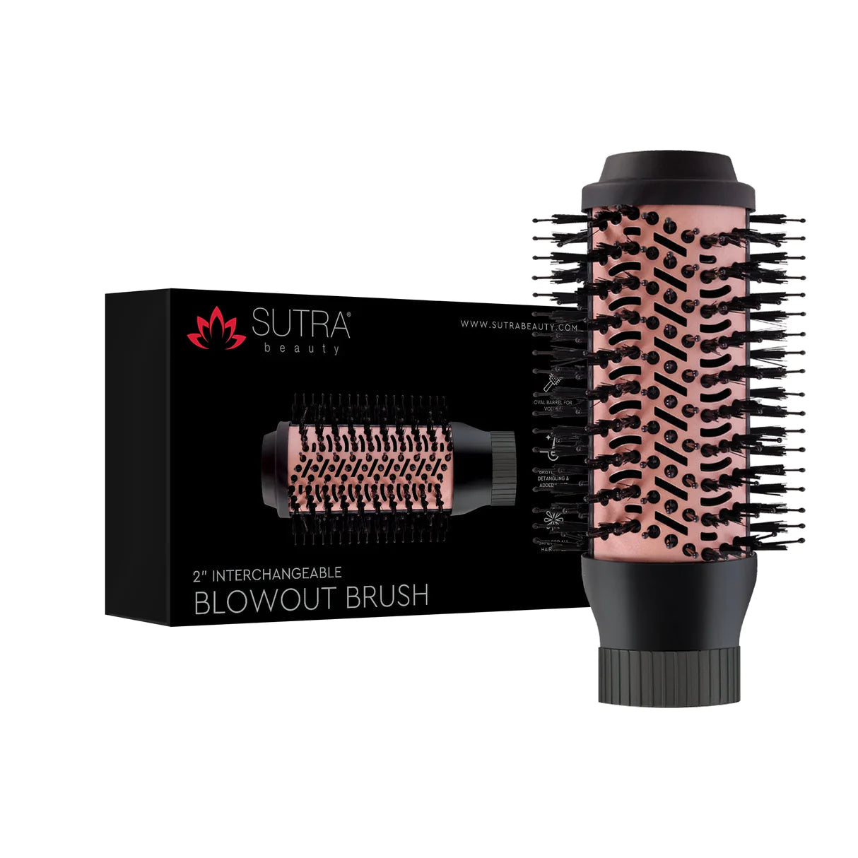 KIT SUTRA INTERCHANGEABLE BLOWOUT BRUSH SET 1"+2"+3" - ROSE GOLD