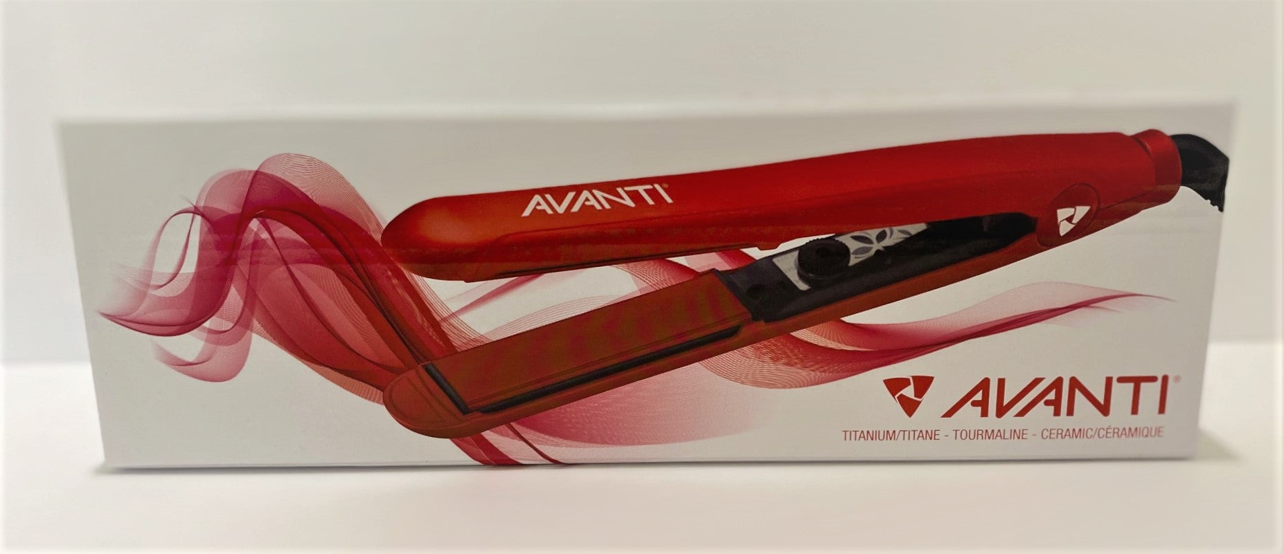 AVANTI - 1" Titanium, Tourmaline &amp; Ceramic Flat Iron - Red
