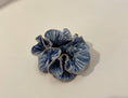 Load image into Gallery viewer, Blue texture scrunchie
