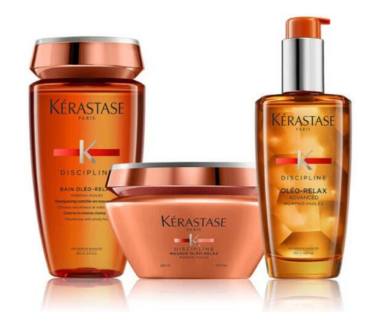 Routine Kerastase Oléo Relax Discipline Very curly and dry hair