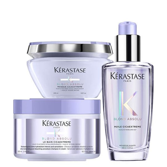 Routine Kerastase Blond Absolu Cicaextreme for bleached hair