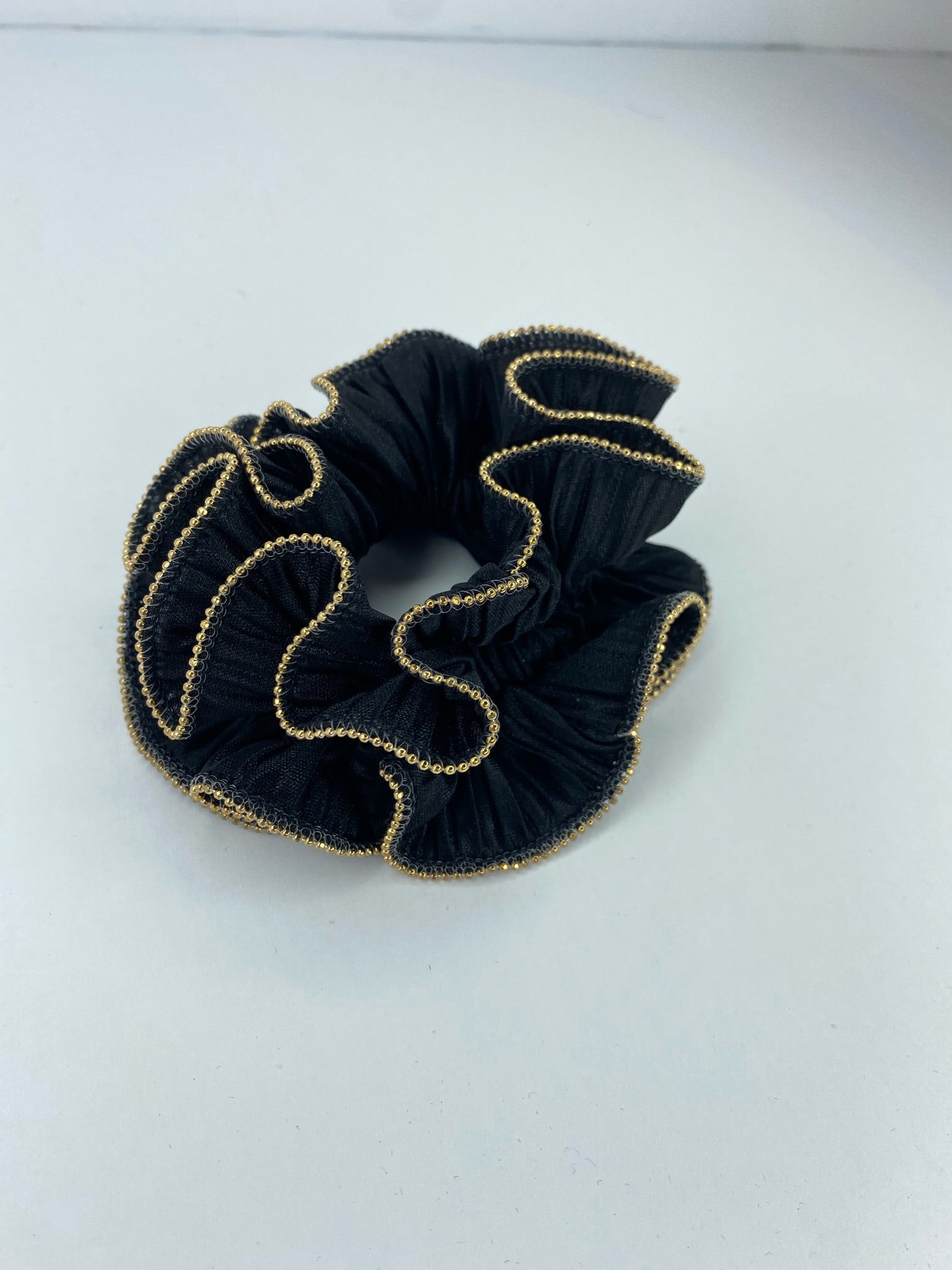 Black textured scrunchie