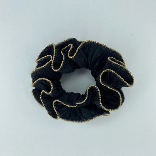 Black textured scrunchie