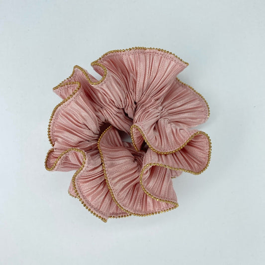 Pink texture scrunchie